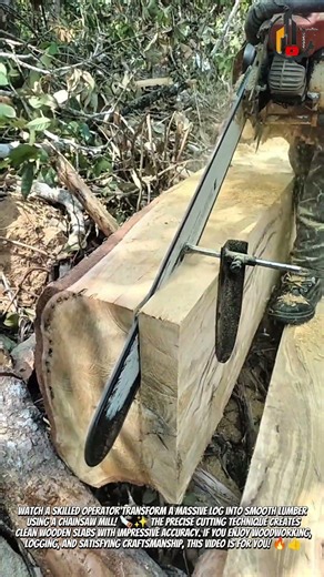 Chainsaw Lumber Cutting Skills #Woodworking #Logging 🪵⚡