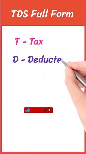 Full form of TDS || TDS Full Form in english #tds #tdsfullform
