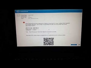 Fan The (Processor Fan) fan failed to respond correctly - Dell Inspiron 5559