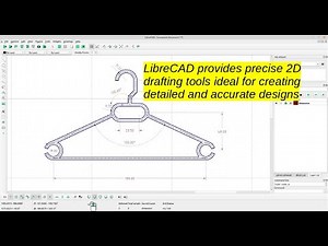Designing a Custom Clothes Hanger in LibreCAD | 2D Drawing Tutorial