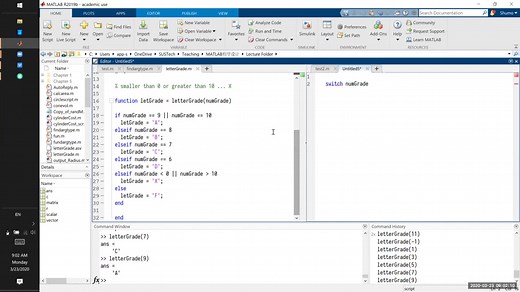 MATLAB程序设计-第六周第二节-switch-case判断语句+for循环语句+向量预分配的重要性