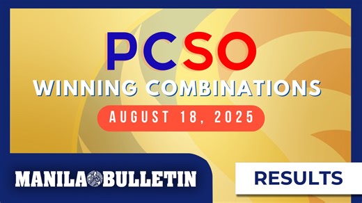WATCH: Here are the winning lotto combinations of the lotto draw results for the 9 p.m. draw on Monday, August 18, 2025. | MANILA BULLETIN