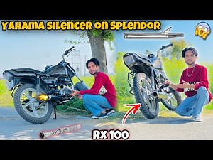 Yahama Silencer On Splendor😍 || Price? || Full Review || * Loud Sound💥* Splendor Modified 2024😱||