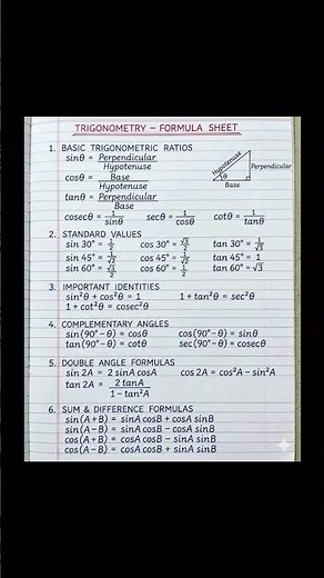 Master trigonometry basics 📐 sin, cos, tan made simple learn ratios easily and boost your math