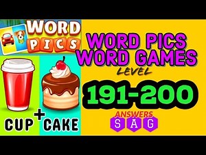 Word Pics Word Games level 191 192 193 194 195 196 197 198 199 200 answers solution gameplay