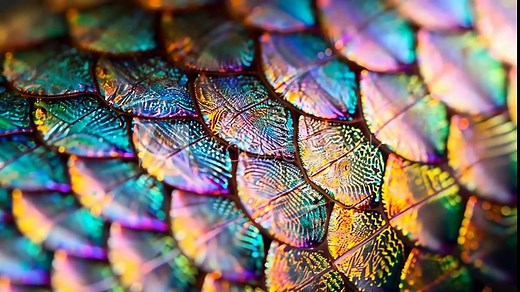 Exploring the vibrant colors and intricate patterns of fish scales in a close-up view