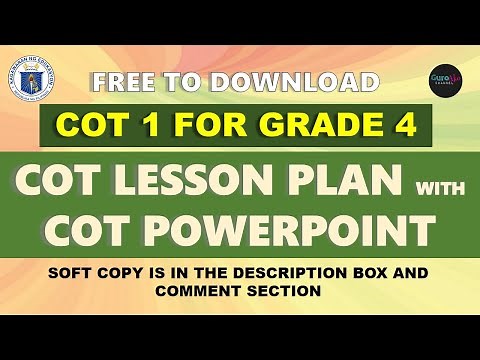 GRADE 4 COT 1 WITH LESSON PLAN AND POWERPOINT - FREE TO DOWNLOAD
