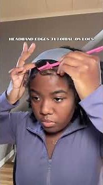 Sleek edge tutorial on locs #beautytips #shorts