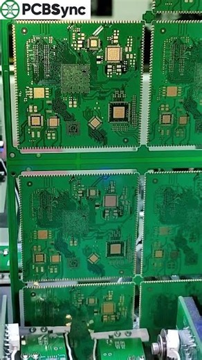 Second order HDI 6 layer PCB board undergoing flying probe testing