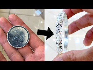 Making a Silver Bangle From a Silver Coin | Jewelry Making Tutorial | How it's Made | 4K Video