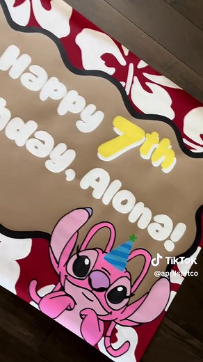 Stitch and Angel Banner Painting Ideas