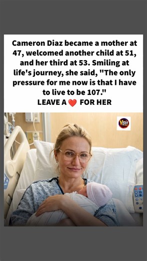 Cameron Diaz had her third child at 53 — "Now I have to live to 107" 😂👶#shorts