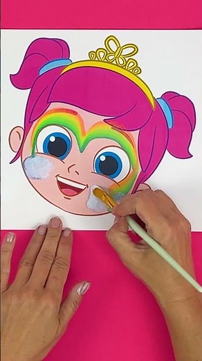 Learn How To Do Rainbow Face Painting with Jill! 🌈#diy #artsandcrafts #rainbow