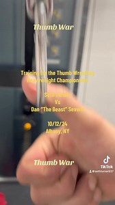 Today is the day! The thumb wrestling championship match between Seth Turner (seen here working out) vs. Dan “The Beast” Severn. Despite its simplicity, thumb wrestling can be surprisingly strategic, as players use quick reflexes, hand positioning, and pressure control to pin their opponent’s thumb. May the best thumb win! | Dan Severn