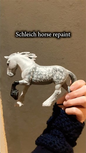 Schleich horse repaint!! #horse #schleich #art #horses #viral
