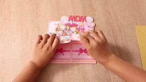 Gosknor Happy Birthday Mom Pop up Card, Thoughtful Birthday Cards for Mom Colorful Balloons Excitement Fireworks Gift Box with Envelope Creative Pop up Gift Card for Women Stepmom Godmother