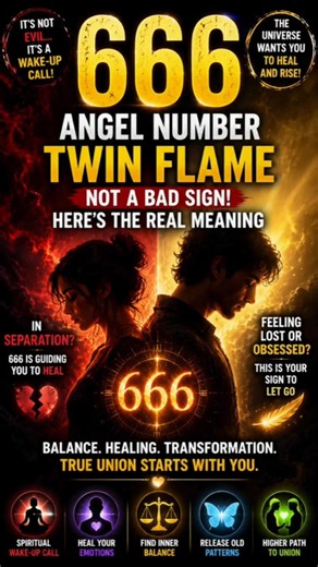 666 in Twin Flame Journey । Not a Bad Sign… Here’s the Real Meaning #twinflames #angelnumber666 #666