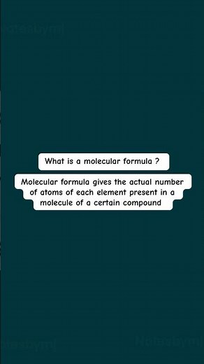 What is a MOLECULAR FORMULA? 🔬 Simple Chemistry Definition