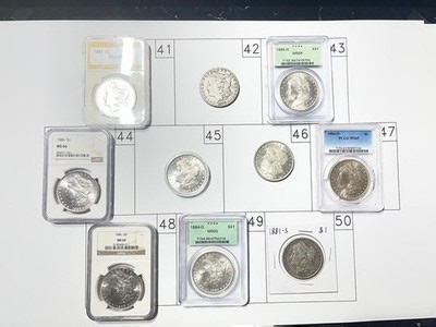 Lot 4150 of Estate Sale featuring Morgan Silver Dollars MS 64-66 NGC and PCGS | eBay