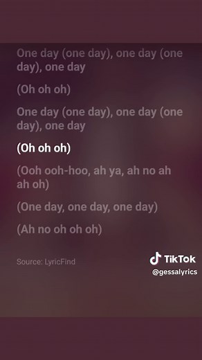 One Day Song Lyrics: YTMusic, GesS Lyrics, FVP