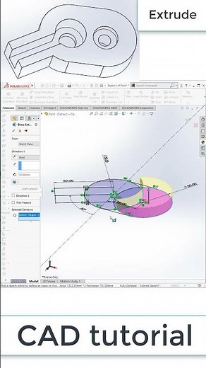 Solidworks basic quick tutorial: exercise 97#shorts