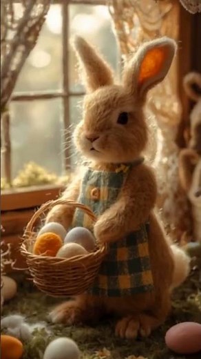 Cozy Needle-Felted Bunny Kitchen Scene – Handmade Miniature Stop-Motion Magic