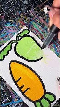 Immersive painting: Carrot meeting with acrylic markers