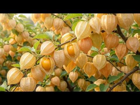 Ground Cherry Growing Process | How Farmers Grow Giant Golden Ground Cherries From Seed to Harvest