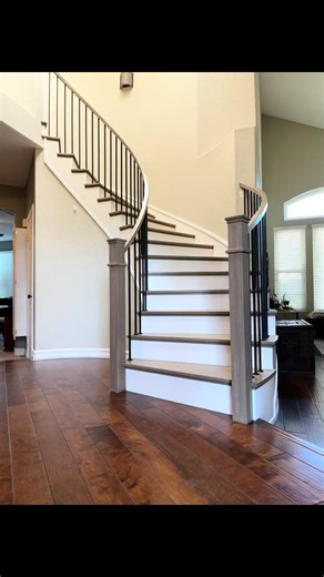 Modern Curved Staircase Remodel