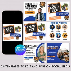 Editable School Social Media Templates: Canva Back-to-school Posts (digital Download) - Etsy