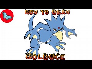 How To Draw Pokemon - Golduck | Drawing Animals