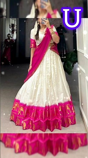 🔥Treditional half saree designs✨||Beautiful half saree for wedding💞#shorts#fashion#halfsaree#wedding