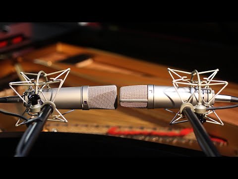Recording a Piano Neumann U87 Ai Stereo Pair "Blumlein Microphone Technique" Review Clair De Lune