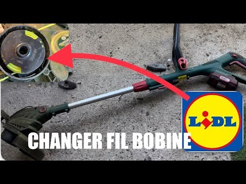 CHANGER et RECHARGER BOBINE FIL 1,4mm Coupe bordure sans fil @parkside #lidl #batteries ‪@Lidl‬