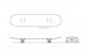Skateboard - Free CAD Drawings