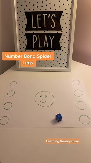 Number Bond Spider Legs Math Game for Learning Through Play
