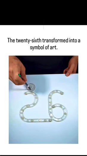 DEEP SINGH on Instagram: "The post features a 53-second time-lapse video of hands meticulously weaving green string into the number "26" on a white surface, accented by embedded LED lights for a glowing effect, symbolizing December 26 as an artistic milestone. Posted by Indonesian creator Gusti Ayu (@gustiayutp ), a verified artist with 18,000 followers focused on reviews and crafts, it quickly gained 4,400 likes and 584,000 views, driven by the satisfying, ASMR-like process. Replies from an Ind