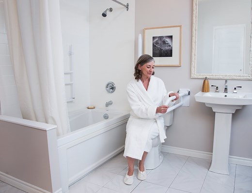 HEALTHCRAFT PT Rail, Flip Up Wall Mounted Support Rail (400 lb. Capacity)