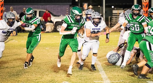 Highlight video of the Thatcher Eagles versus Payson Longhorns football game in Thatcher, Arizona, on Oct. 17, 2025. | The Gila Herald | Facebook