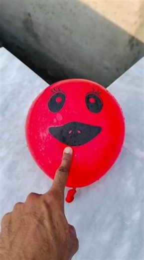 Experiment: Will a water balloon explode if it rolls down from a tall building? 💥🎈 #balloon