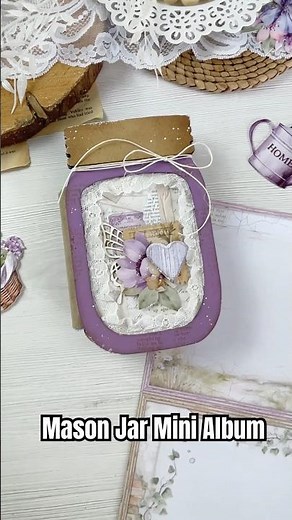 Mason Jar Mini Album ‪@Stamperiainternational‬ #emiliasieradzan #papercrafts #minialbums