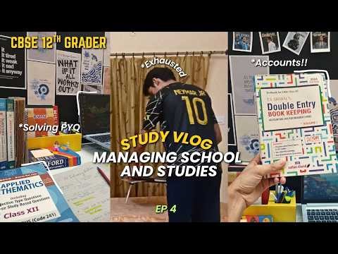 A Realistic Study Day in Class 12 📚| Study Vlog