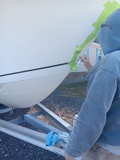 5 comments | Sanding out Gel coat repair on side . Ready for buffing . Getting Bow ready for buffing | Guthrie boat works an Repair | Facebook