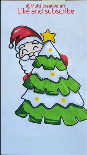 Simple and easy Christmas drawing #christmas #drawing #drawing4kids #easydrawing #drawingtutorials
