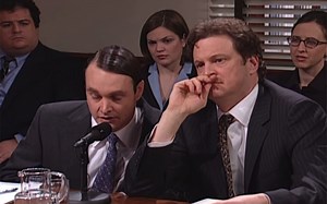 【自翻中字】Colin Firth在SNL上的小品表演——听证会