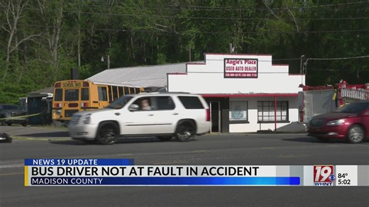 School bus driver not at fault in bus accident | April 15, 2026 | News 19 at 5:00