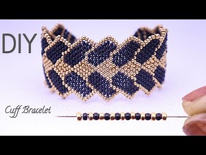 Bold & Beautiful: Master The Art of Beaded Sparkling Seed Bead Cuff Bracelet