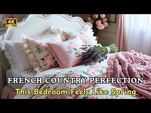 Bright French Country Bedroom Ideas with Soft Floral Charm and Elegant Vintage Touches