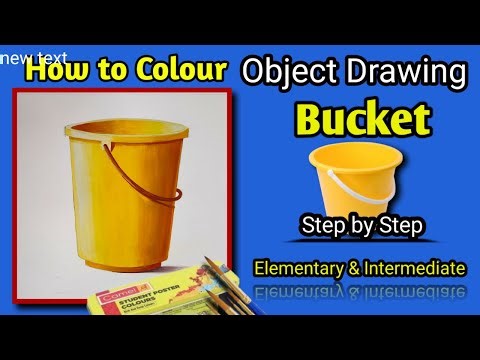 How to colour Bucket / Object Drawing for Elementary & Intermediate Exam