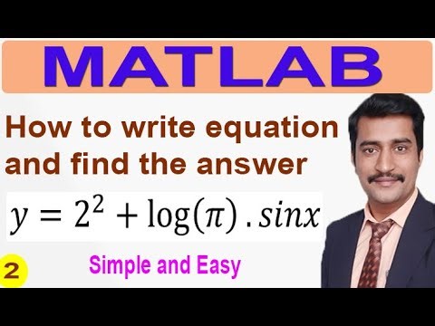How to write equation and find the answer in MATLAB